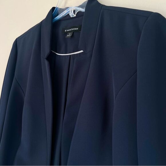 41 Hawthorn Navy Women's Career Business Casual Open Front Blazer Jacket SZ M - Picture 5 of 15